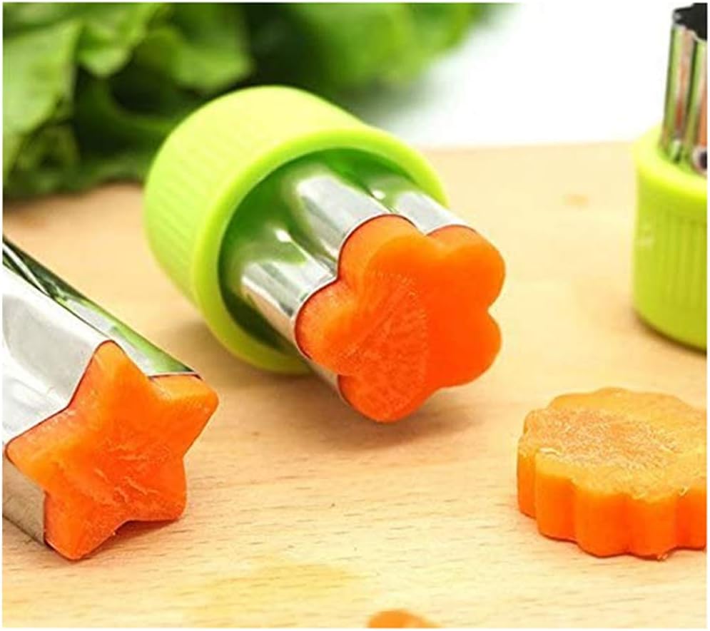 Baby Food Fruits - 9 Pcs Metal Flower Cutters, 4