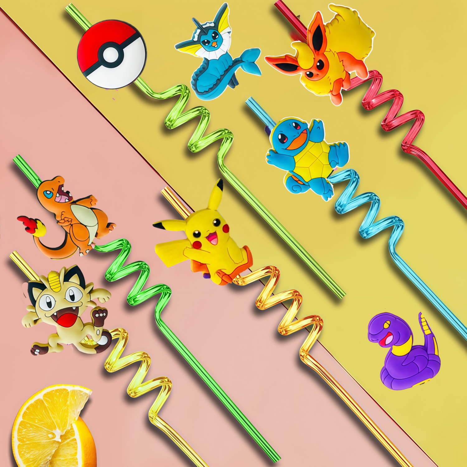 Baby Food Fruits - Pokemon Birthday Straws Birthday Party Decoration