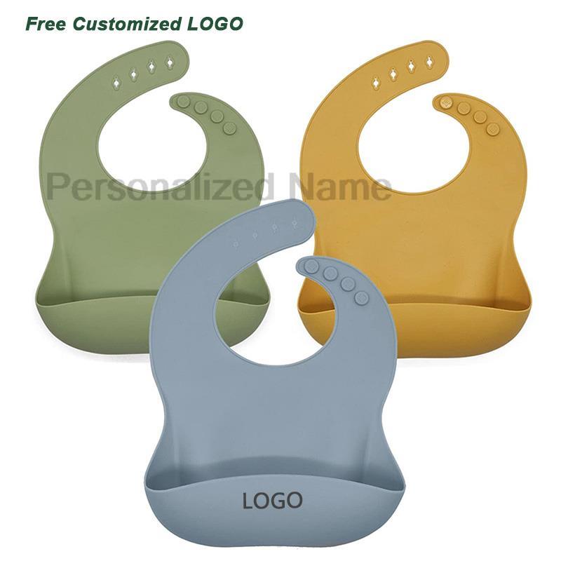 Silicone Baby Bib for Babies & - Baby Food Logo avis et prix