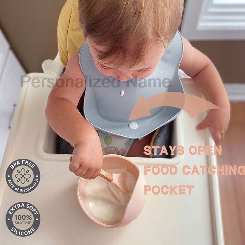 Silicone Baby Bib for Babies & - Baby Food Logo avis et prix
