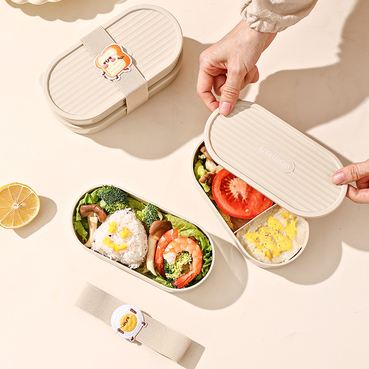 Oval Plastic Lunch Box Kids St - Baby Food Fruits avis et prix