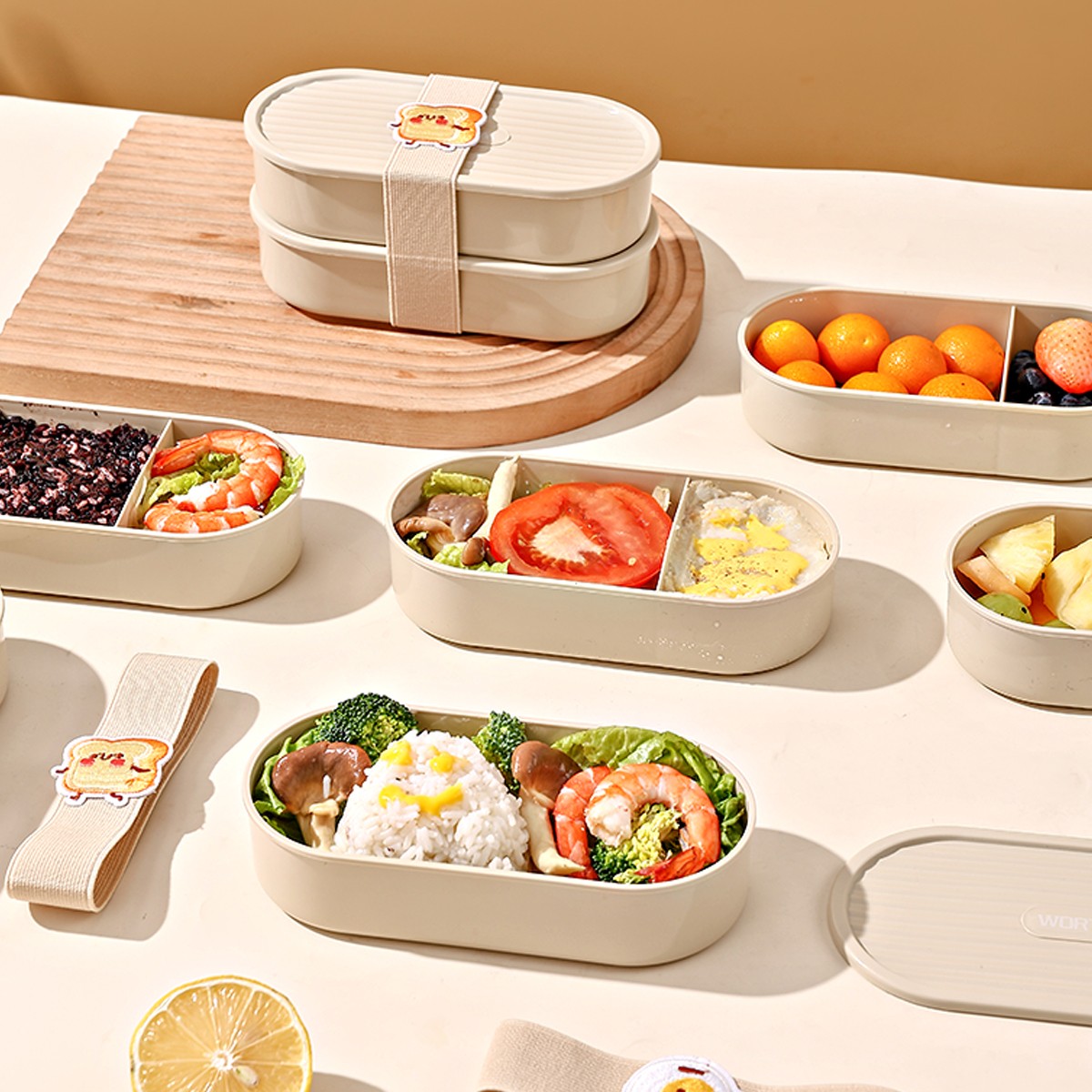 Oval Plastic Lunch Box Kids St - Baby Food Fruits avis et prix