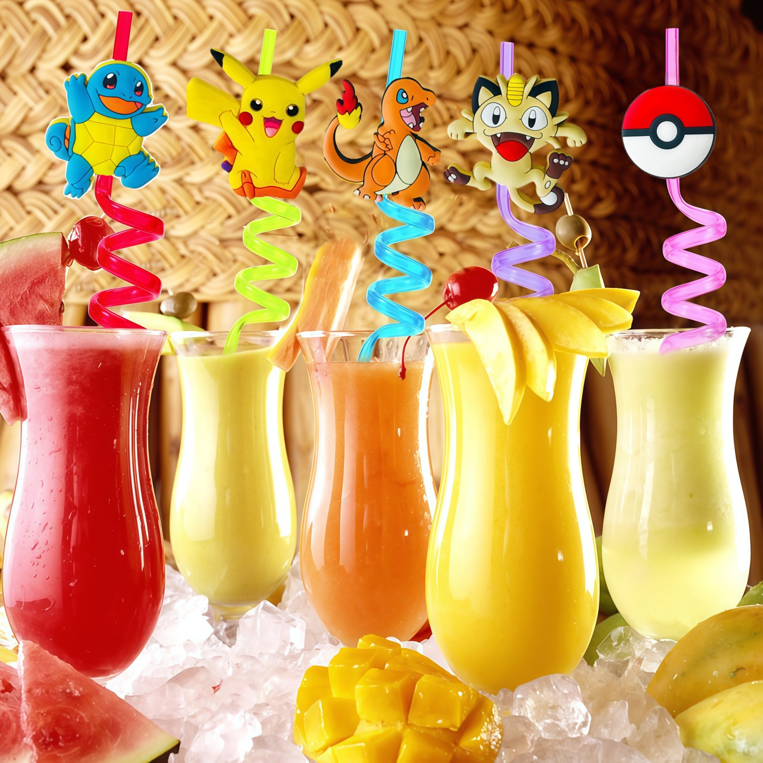 Pokemon Birthday Straws Birthd - Baby Food Fruits avis et prix