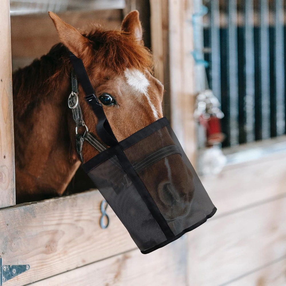 Portable Leak-Proof Horse Feed - Mesh Feeder Bag avis et prix