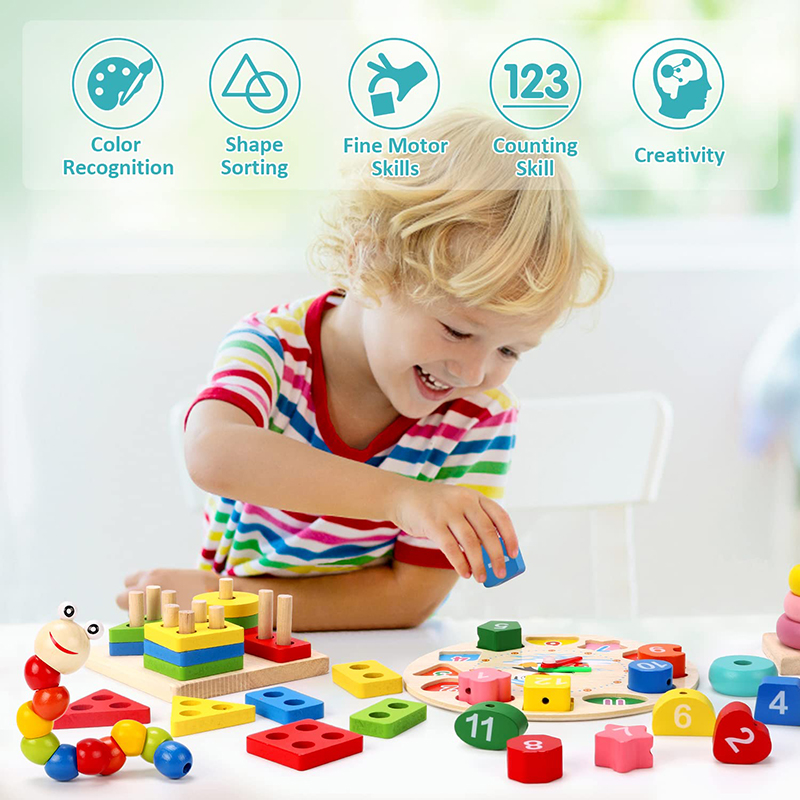 5-6pcs/set Montessori Wooden T - Baby Food Kit avis et prix