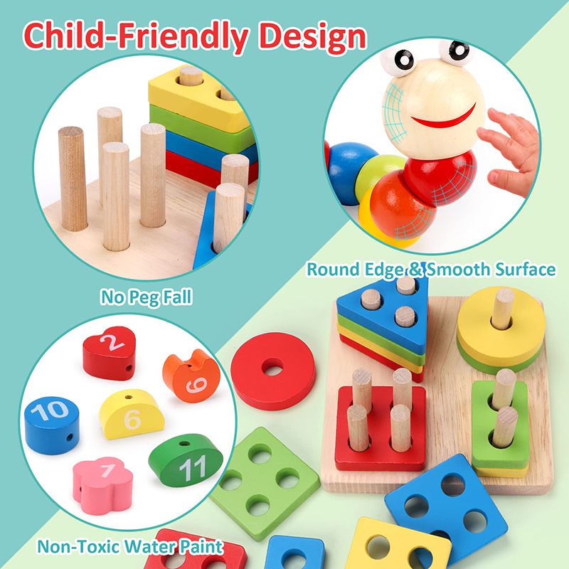 5-6pcs/set Montessori Wooden T - Baby Food Kit avis et prix